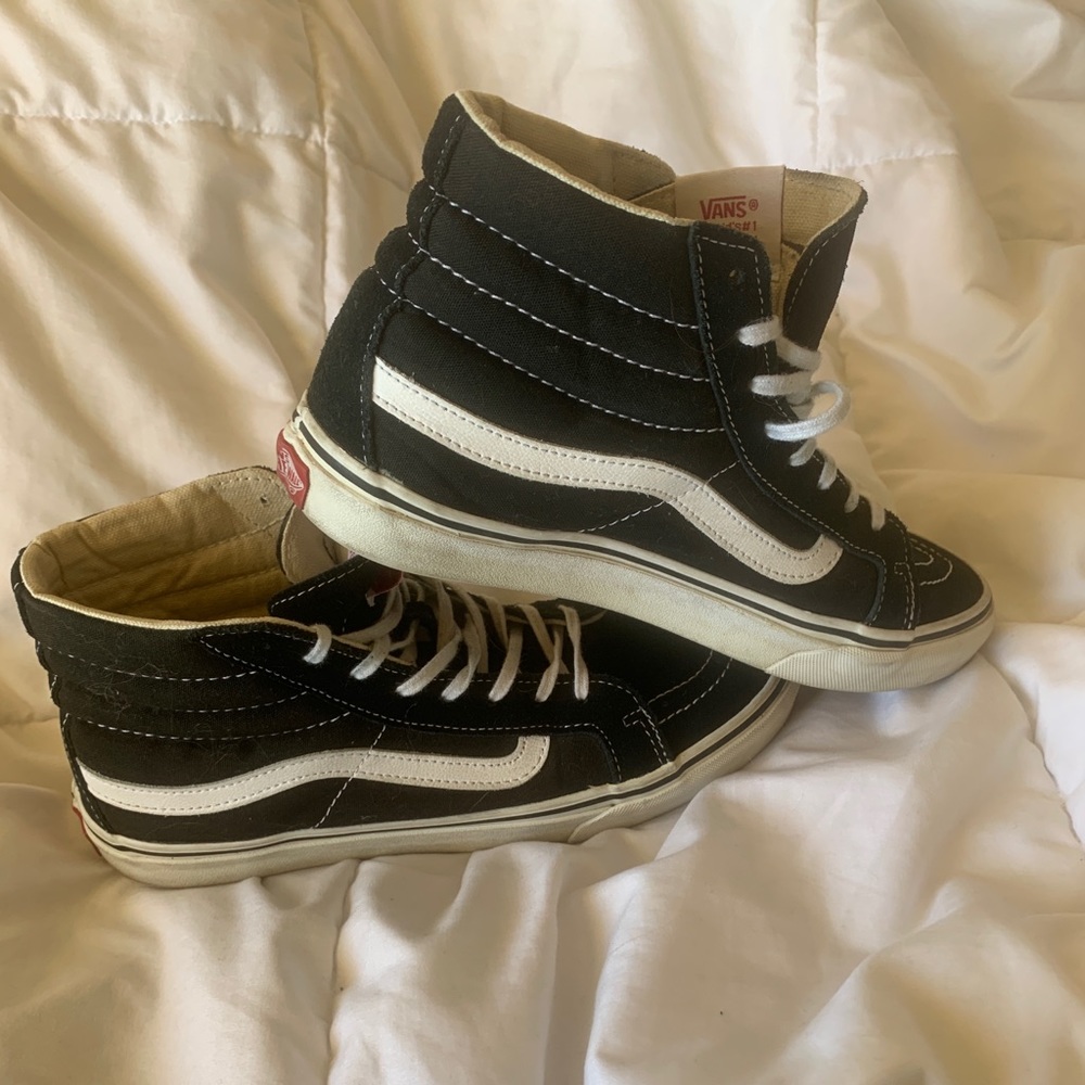 Classic Black Vans High Top Sneakers